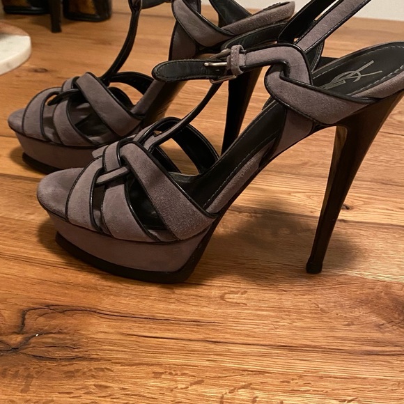 Beautiful tribute high heels suede grey size 40.5 - Picture 2 of 4